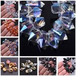 10pcs 20x11mm Teardrop Faceted Crystal Glass Prism Pendants Craft Beads lot