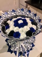 40 roses ! handmade Glitter Blue Eternal Bouquet Gift Artificial Flower