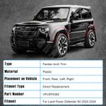 FOR LAND ROVER DEFENDER L663 90 GLOSS BLACK WHEEL ARCHES FENDER FLARE TRIM 2020+