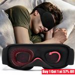 UK Soft Padded Sleep Mask 3D Eye Blackout Luxurious Eye Cover Travel Blindfold