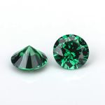 Emerald Green Round Brilliant cut Nano loose gems