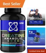 Creatine Anabolic 5000: Muscle Growth & Recovery Powder - 900g Blue Raspberry