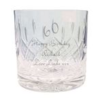 Personalised 24% Lead Crystal 9oz Whisky Glass Engraved 40th 50th 60th Birthday