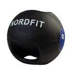 NORDFIT Medicine Ball with Handles Grip Rubber Gym Pilates 3 - 10kgs ALL SIZES