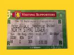 Aston Villa v Manchester United FA cup ticket 2001-2002 not programme man u stub