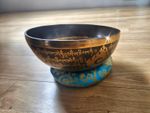 Gorgeous Large 9 Inch Tibetan Singing Bowl & Cushion Large with accessories.
