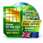 Global IOT Sim Card Includes 3 Years Data Plan 800MB per month 28.8GB /POC/GPS