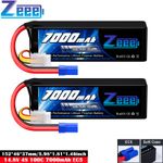 2x Zeee 14.8V 4S Lipo Battery 7000mAh 100C EC5 for RC Car Helicopter UAV Truck