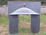 Antique Arts & Crafts Copper Fireplace Insert FREE UK P&P