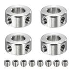 4pcs Stainless Steel Shaft Collar, 8mm ID 16mm OD 8mm Thickness Dual Hole