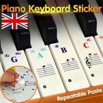 Piano Stickers Keyboard Learn Note Letter Labels Kids Teacher 88/61/54/49 Keys