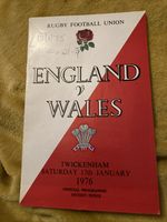 1976 ENGLAND V WALES 5 NATIONS GRAND SLAM CHAMPION INTERNATIONAL RUGBY PROGRAMME