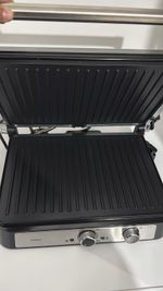 KALORIK KE-TM2012 2000W Contact Grill Timer Non-Stick Stainless Steel Silver