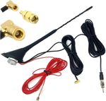 Universal Roof Car DAB AM FM Antenna Aerial Amplified Signal Booster SMB SMA DIN