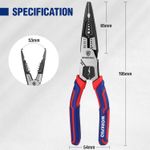 WORKPRO Needle-Nose Pliers 7-in-1,Cr-V Multi Hand Tools for Electrician