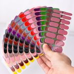 Semi Cured Gel Nail Wraps UV Lamp Cured Full Cover Adhesive Nail Stickers