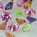 CUBIC ZIRCONIA LOOSE GEMS ROUND BRILLIANT CUT 1.5-3mm 8 COLOURS VARIOUS PACKS