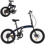 Folding Bicycle 20 Inch Bikes for Adults 7-Speed Variable Foldable City Bicycle