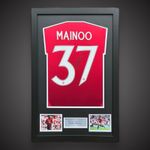 Kobbie Mainoo Hand Signed Manchester United Framed Football Shirt £299