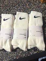 Nike Dri-FIT Lightweight Crew Socks White 3 Pack Men One Cotton Blend 8-11