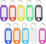 Key Tags Fobs Plastic Luggage ID Labels Key Rings With Name Cards Assorted Color