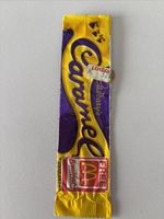 Rare Vintage 1990s Original Cadburys Caramel Wrapper. Best Before Date Was 1999.