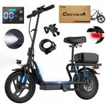 500W 48V 15AH Electric Scooter Foldable 14" Escooter F/Commuter+Storage Box 45KM