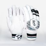 2026 Kookaburra Cricket Prism 6.1 Batting Gloves - White - Juniors - Free P&P