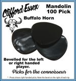 MANDOLIN 100 PICK. HANDMADE.BUFFALO HORN. FOR LEFT OR RIGHT HANDED PLAYERS.