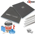 Wetroom Kit Walk in Wetroom Shower Tray Former with Drain including Linear