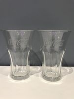 Pair Of (2) Coca Cola Signature Mixers 400ml Heavy Glass Christmas Gift New RARE