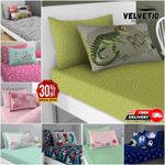 Luxury Kids Fitted Bed Sheet with Pillowcase Soft Printed Boys & Girls Sheets