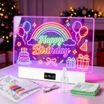 LED Drawing Board for Children, Rechargeable Drawing Tablet for Kids with 8 Colo