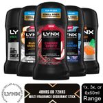 Lynx Multi Fragrance Deodorant Stick with 48Hrs or 72Hrs of Freshness, 50ml