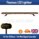 LED Amber Light Bar Strobe Beacon Recovery Warning 120cm 1200mm 1.2m 48" 12v 24v