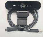 Logitech Brio 4K Pro Webcam Black LED USB HDR Noise Cancellation Full HD