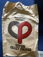 Stewarts Crazy Prices Brown Paper Shopping Bag 1980's Advertising Logo Tesco NI