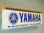 Yamaha Factory Racing Banner Motorcycle Race Workshop Garage Wall Display Sign