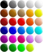 Plain Solid Colour BUTTON PIN BADGES 25mm 1 INCH School Game Merit Team Blank