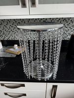 Diamond silver mirrored cake stand  Tall Used once  Great condition