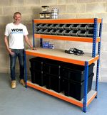 Workstation workbench storage boxes crates garage workshop craft   warehouse