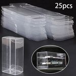 25PCS Plastic Gift Box Transparent Box Model 1/64 Car Toy Display Show Box Case