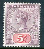 Tasmania 1897 Australia 5s Lilac & Red SG #223 Mint T792