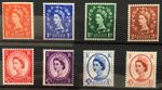 GB QEII 1958 Wildings Graphite Line Set of 8 SG587 - SG594 Mint Hinged (G1)
