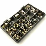 73 PIECE ZINC YELLOW NYLOC LOCKING TYPE NUT KIT M6 M8 M10 M12 DIN982 NUTS KIT