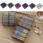 1pcs Pill Dispenser Box Foldable Pill Cases 12 Grids Medicine Storage Containers
