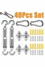 Sun Shade Sail Stainless Fixing Fitting Kit Garden Patio Awning Canopy Accessory