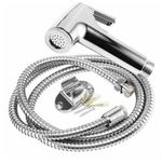 Chrome Muslim Shower Head and Hose Bidet Spray Tap for Toilet Hygienic