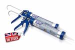 2 x Hippo Dual Barrel Sealant Gun Heavy Duty Silicone Mastic Caulk Foil Sausage