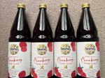 4 x 750ml biona Organic Cranberry Juice. 100% Pressed Pure Juice. Free P&P